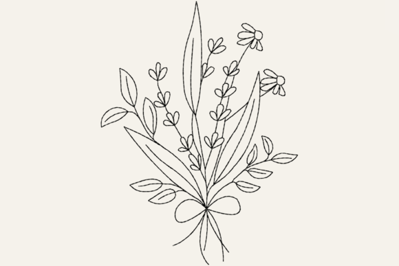 Line Art Bouquet Flower Review for Handmade Gifts