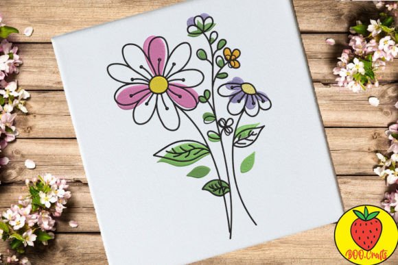 Pink Doodle Flowers Review for Real Projects